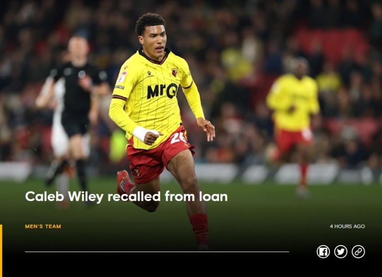 开云体育官方下载-官方：切尔西召回美国左后卫威利，球员之前租借效力沃特福德